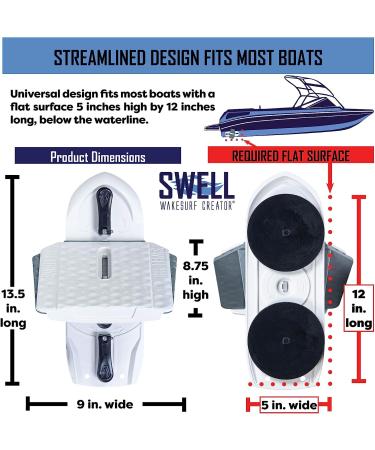 Swell Wakesurf Creator H3X Plus - Extendable & Rotating Wake Shaper with Hydrodynamic Texture - Buy Online on SooperMarket.com