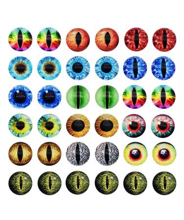 6MM 100PCS Dragon Eyes Glass Cabochon Eyes for Clay Doll Making Sculptures Props Craft DIY Findings Jewelry Making