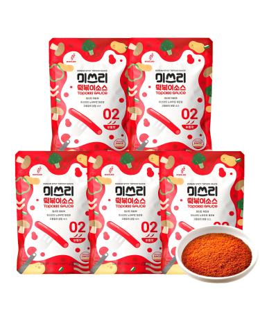 MISSLEE Food Tteokbokki Sauce Korean Foods Stir-Fried Rice Cake Pack of 5 (Original)