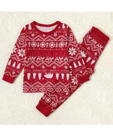 PatPat Family Christmas PJs | Reindeer & Snowflake Matching Sets for Couples & Kids | Red Sleepwear Set - Kids 4-5 Years - Buy Online on SooperMarket.com