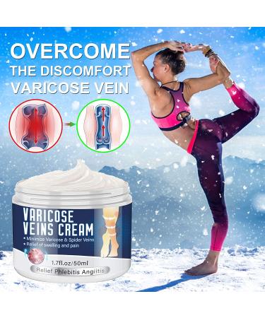 Varicose Veins Cream - Natural Treatment for Legs, Improve Blood Circulation, Strengthen Capillaries & Relieve Tired Legs - Buy Online on SooperMarket.com