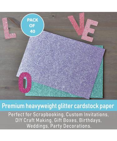 SANZIX Glitter Cardstock Paper - 40 Sheets, 20 Colors, 110lb, A4 Size - Perfect for Cricut, Scrapbooking, DIY Crafts & More! - Buy Online on SooperMarket.com