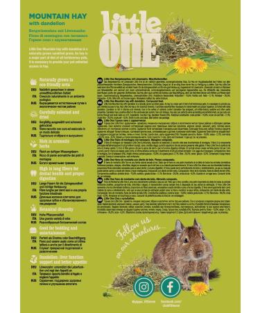 Little One Mountain Meadow Hay with Dandelion - 400g Pack | Premium Rabbit & Small Animal Food - Buy Online on SooperMarket.com
