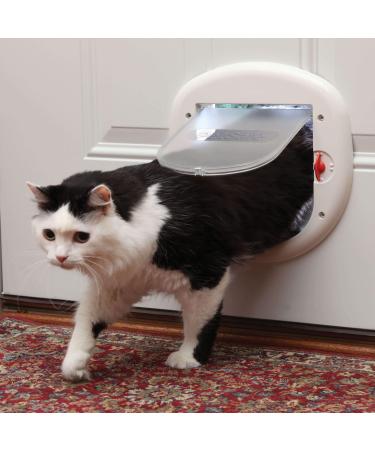 PetSafe Exterior / Interior Cat Door: Big Cat 4-Way Locking Pet Door Flap for Large Cats - Tinted Privacy Door - Weatherproof, Durable Door Frame - DIY Easy Install with Hardware Kit Included Big Cat Door