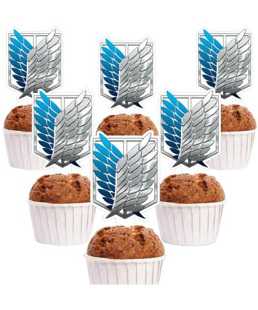 Notbadsys Wings of Liberty Cupcake Decoration Suitable for Attack on Titan Theme Party Cake Decoration (30 pieces)