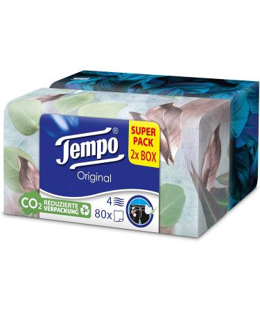 Tempo Original Tissues Mega Pack - 6 x 2 Boxes (80 Tissues Each) | Ideal for Home & Travel | International Shipping Available - Buy Online on SooperMarket.com