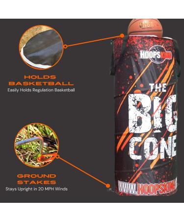 HoopsKing Big Cone Sports Training Cone for Basketball, Soccer, Football & Lacrosse - Black - Buy Online on SooperMarket.com