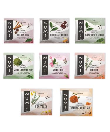 Numi Organic Tea Variety Pack - 16 Count Box of Black, Green, White, Pu-erh, Mate, Chai, Rooibos & Herbal Teas - Buy Online on SooperMarket.com