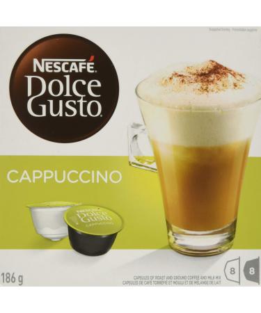 NESCAF Dolce Gusto NESCAF Dolce Gusto Coffee Capsules Cappuccino Pods 16 Single Serve Coffee and Milk Capsules 16x200 g (Pack of 3 Total 48 Capsules 24 Cups) 24 Count Cappuccino 48