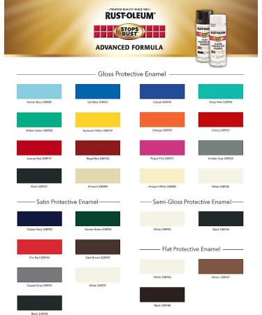 Rust-Oleum 338944 Stops Rust Advanced Spray Paint Semi-Gloss Black 12oz - Durable Protection and Finish - Buy Online on SooperMarket.com