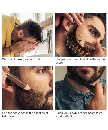 Professional Light Brown Beard Pencil Filler | Grooming Kit & Styling Tool - Perfect for Household Use - Buy Online on SooperMarket.com