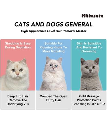 Rlihunix Self Cleaning Slicker Brush | Dog & Cat Grooming | Shedding & Mats Removal | Short & Long Hair | Blue - Buy Online on SooperMarket.com