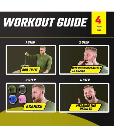 Jawzrsize Athletic Bundle Jaw Enhancer - Reduce Stress & Cravings - Facial Exercise - Pop N Go & Custom Fit - Pink, Blue, Green - Buy Online on SooperMarket.com