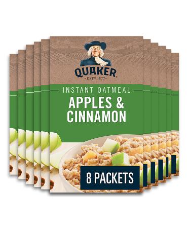 Quaker Apples & Cinnamon Instant Oatmeal Multi-Pack 8 Packets 264g (Pack of 12)