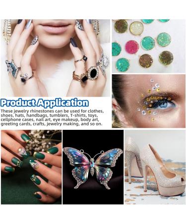 Glarks B7000 Jewelry Adhesive Glue with Rhinestone Gems Kit 2600Pcs Red Rhinestones with Gems Adhesive Flat Back Gems Crystal Rhinestones with 6Pcs Dotting Tools for Craft Nail Art - Buy Online on SooperMarket.com