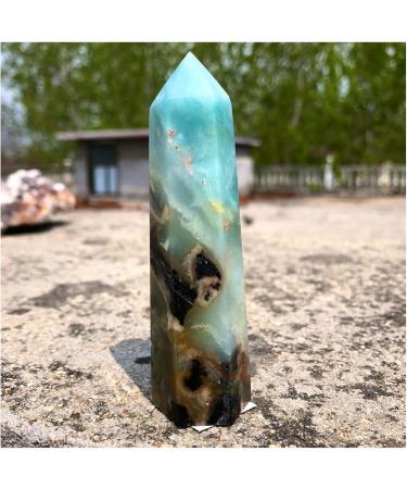 Natural Caribbean Calcite Crystal Hexagon Wand Single Point Sky Blue Stone Tower for Decoration 1pc (Size : 200-250g) - Buy Online on SooperMarket.com