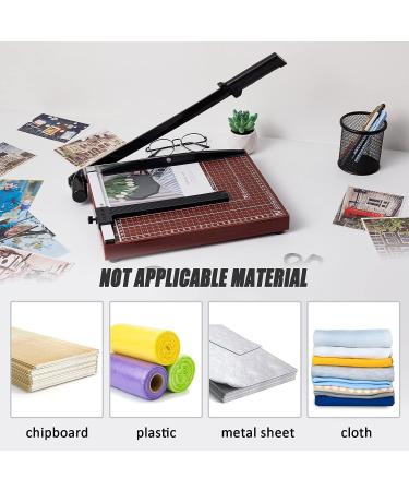 TAINSE Paper Cutter  Paper Trimmer 12 Cutting Length with Safety Blade Lock  10 Sheets Capacity  Heavy Duty Wooden Base  Paper Slicer Cutter for Home  Office - Wood - Buy Online on SooperMarket.com