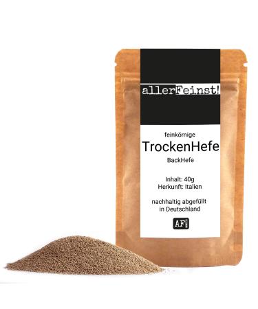 Most fine!- Fine -grained premium yeast dry yeast bake yeast germ yeast for e.g. ciabatta pizza dough cake pastries and much more 40 g (1 Pack)