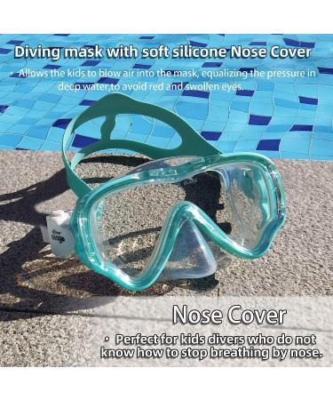 Seago Kids Swim Goggles Snorkel Diving Mask - Anti-Fog 180 Clear View for Youth (Ages 5-15) - Green - Buy Online on SooperMarket.com