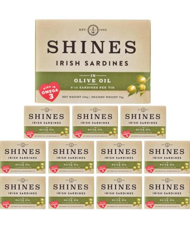 Shines Tinned Irish Sardines in Olive Oil - Pilchards - 12 x 106g Cans