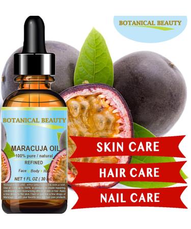 100% Pure Maracuja Oil - Cold Pressed Natural Oil for Face Skin Hair & Body | Vitamin C Rich - 2 Fl. oz - Buy Online on SooperMarket.com
