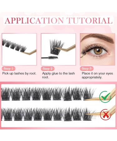Glowing Win Single Eyelashes Extensions - 144 PCS DIY Cluster Lashes 8-16mm | Natural Wispy Individual False Eyelashes - Buy Online on SooperMarket.com