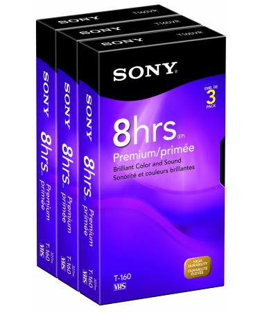 Sony 3T160VR 160-Minute VHS - 3 Pack (Discontinued by Manufacturer)