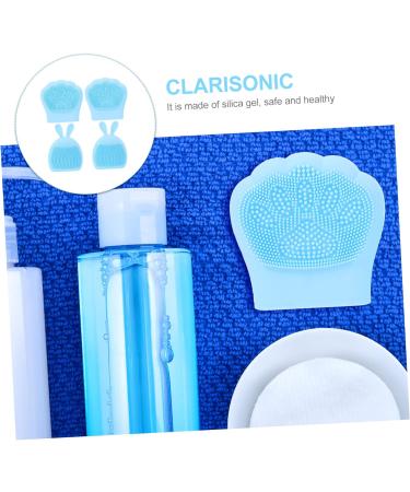 minkissy 20 Pcs Rabbit Ears Facial Brush Face Cleansing Brush Body Massager Lady Facial Cleaning Brush Face Wash Portable Massager Face Massage Brush The Face Pore brush Silica Gel Miss Light Bluex5pcs 7.5x7.5cmx5pcs - Buy Online on SooperMarket.com