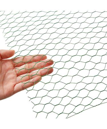 SATINIOR 2 Sheets Galvanized Chicken Wire Net 13.7 x 40 Inches for Crafts - Green Hexagonal Wire Mesh - Buy Online on SooperMarket.com