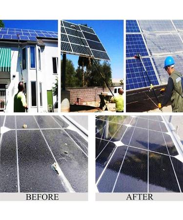 photovoltaic cleaner Window Cleaning Water-fed Pole Extendable Window Cleaning Pole Water Fed Telescopic Brush Water Flow Cleaner Swimming Pool Brush for Outdoor/Indoo 55cm Brush Head 5M/17FT - Buy Online on SooperMarket.com