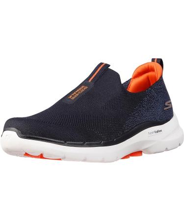 Skechers Men's Walking Shoes - Navy Orange - 9