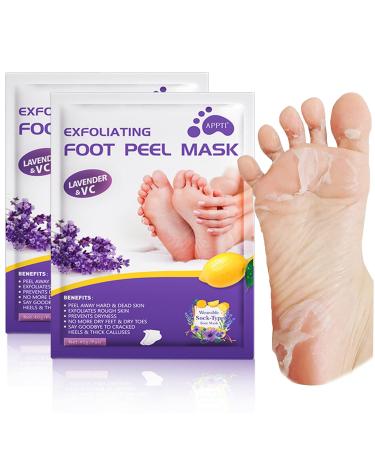 Foot Peel Mask 2 Pack Foot Mask Callus Remover - Repair Heels & Removes Dry Dead Skin for Baby Soft Feet - Exfoliating Foot Peeling Mask for Hard Skin - Peeling