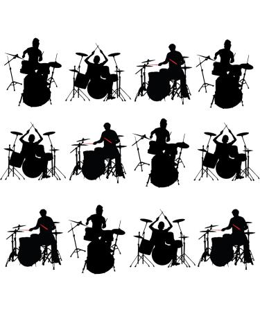Buy AKGifts Drummer Silhouettes Edible Cake Decorations - Pack of 12 | International Shipping Available - Buy Online on SooperMarket.com