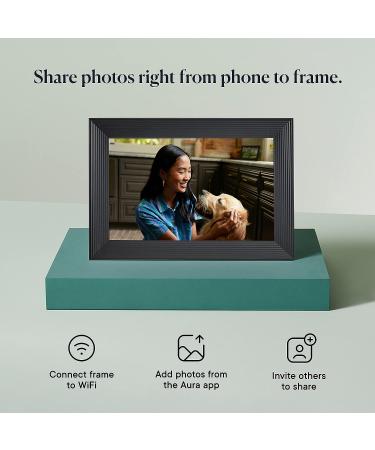 Aura Carver WiFi Digital Picture Frame - The Ultimate Gift | Effortless Setup & Free Unlimited Storage | Send Photos Easily from Your Phone | Gravel Carver - Buy Online on SooperMarket.com