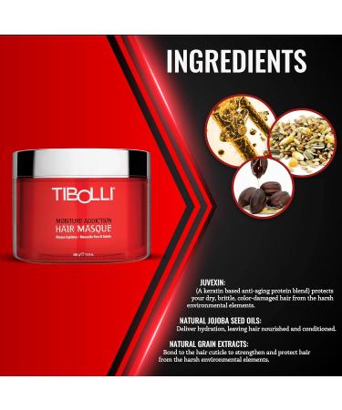 Tibolli Moisture Addiction Mask - Deep Conditioning Keratin Treatment for Dry Damaged Colored Hair (17.6 Fl Oz/500g) - Hydrating & Smoothing Hair Mask - 1 Pack - Buy Online on SooperMarket.com
