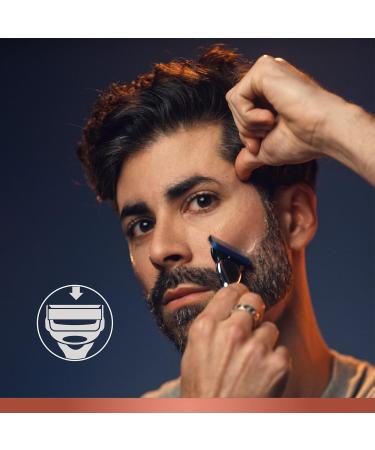 Gillette King C. Men's Razor with Trimmer for Precision Beard Razor + Razor Blade Navy Blue - Buy Online on SooperMarket.com