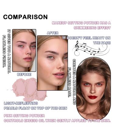 Buy Pink Setting Powder | Oil Control Shimmer Loose Makeup Powder for Long-lasting Finish - Buy Online on SooperMarket.com