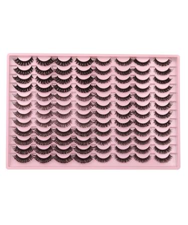 WIWOSEO 3D Faux Mink False Eyelashes - Russian Strip Lashes, 6 Styles, 15-18MM, 48 Pairs - Buy Online on SooperMarket.com