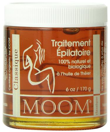 Moom Organic Sugaring Wax (6 oz.) All-Natural Refill with Tea Tree Oil & Chamomile - Ideal for Hair Removal on Legs, Face, Nose & Eyebrow - Buy Online on SooperMarket.com