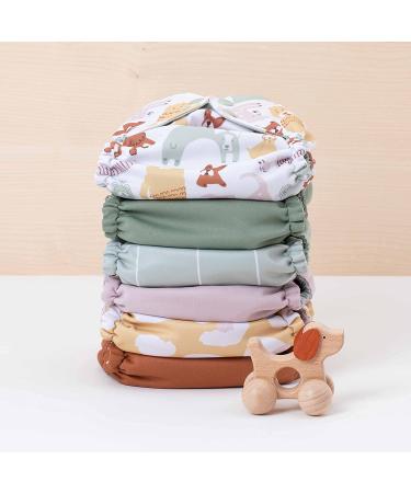 Esembly Cloth Diaper Cover - Waterproof & Breathable Swim Diaper - Leak-Proof Reusable Diaper with Snap Closure, Size 1 (7-17lbs) - Aloe Aloe (1 Count) - Buy Online on SooperMarket.com