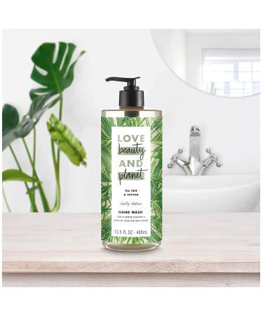 Love Beauty & Planet Daily Detox Hand Soap - Tea Tree Oil & Vetiver 13.5 oz - Buy Online on SooperMarket.com