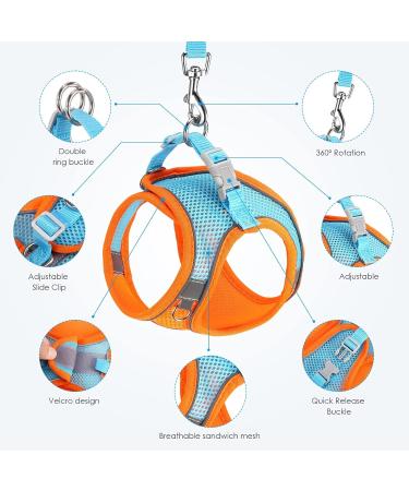 Escape-Proof Cat Harness and Leash Set - Reflective Vest for Small Cats | XXS Orange - Buy Online on SooperMarket.com