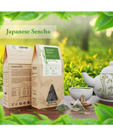 Japanese Sencha Green Tea - 15 Pyramid Tea bags (Pack of 3 - Total 45 bags) - Buy Online on SooperMarket.com