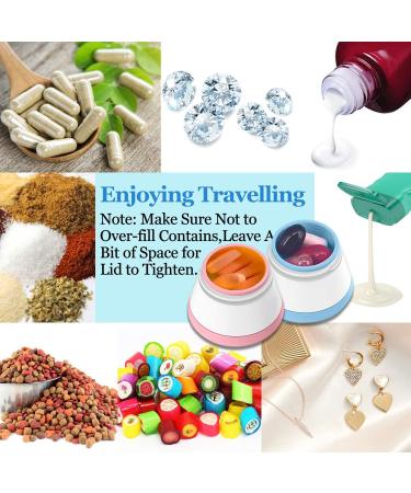 4 Pack Multi-Colored Cosmetic Containers 20ml - Silicone Screw Cap for Creams Lotions & Tablets - Ideal for Travel & Outdoor Use - Buy Online on SooperMarket.com