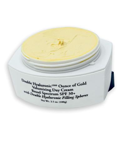 Signature Club A 3.5 oz. Double Hyaluronic 1000 'Ounce of Gold' Volumizing Day Cream Broad Spectrum SPF 30+ with Double Hyaluronic Filling Spheres