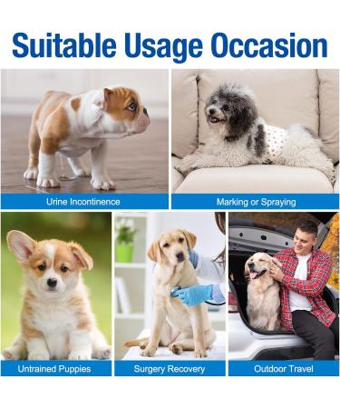 Pet Soft Disposable Dog Diapers for Male Dogs - 20 Pack | Highly Absorbent Leak-Proof with Wetness Indicator | International Shipping - Buy Online on SooperMarket.com