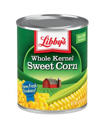 Libby's Whole Kernel Sweet Corn | 100% Sweet Corn | Naturally Sweet Flavor | Golden Yellow | Just-Off-the-Cob Crispness | Kosher | 8.5 ounce cans (Pack of 12)