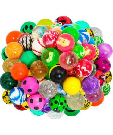 DazaRey flummi 50 pieces of flumbies for children 25 mm flummis springball colorful flummis rubber balls bouncy balls for children's birthday guest gifts are used in the classroom