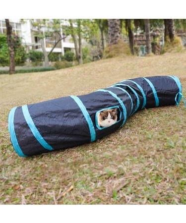 Baguuaray Cat Tunnel Collapsible 2 Way Interactive Pet Play Toy for Indoor Outdoor - Ideal for Puppy, Kitten, Rabbits, Guinea Pig - Buy Online on SooperMarket.com