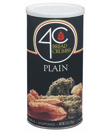 4C Premium Bread Crumbs, Plain, Regular & Gluten Free, Flavorful Crispy Crunchy, Value Pack (Plain, 15 Ounce (Pack of 1)) Plain 15 Ounce (Pack of 1)